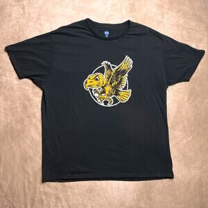 NCAA Iowa Hawkeyes Flying Herky Logo T-Shirt Black College Football University